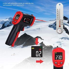 img 2 attached to 🌡️ Accurate Digital Laser Infrared Thermometer Gun with High and Low Temperature Alarm -58℉~1112℉, Color LED Screen, and Ambient Temperature Measurement (Not for Human Use)