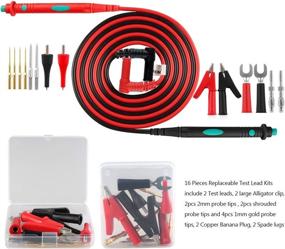 img 1 attached to Micsoa Multimeter Test Leads Kit, 16-Piece Set with Alligator Clips and Replaceable Probes, Digital Multimeter Leads for Enhanced Accuracy and Convenience