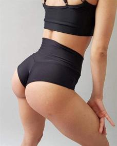 img 3 attached to 🩳 BZB Women's Cut-Out Yoga Shorts with Scrunch Booty, High Waist for Gym Workout - Active Butt-Lifting Sports Leggings