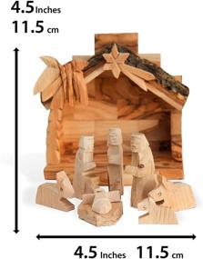 img 2 attached to Authentic Olive Wood Nativity Set - Handcrafted Figurines from Bethlehem