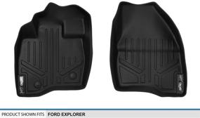 img 1 attached to 🚘 Enhance Your Ford Explorer (2015) with MAXFLOORMAT Floor Mats – First Row Set in Sleek Black