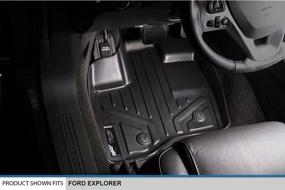 img 3 attached to 🚘 Enhance Your Ford Explorer (2015) with MAXFLOORMAT Floor Mats – First Row Set in Sleek Black