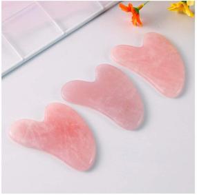 img 2 attached to ❤️ MUOBOFU Heart-Shape Guasha Beauty Tool with Rose Quartz, Natural Jade Scraping Massage Health Care for SPA Salon Therapy (Size A)