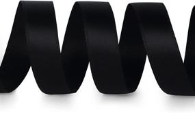 img 2 attached to 🎀 25 Yards of Elegant Ribbli Black Satin Ribbon (1/2” Wide) - Ideal for Bows, Bouquets, Gift Wrapping, and Floral Arrangement