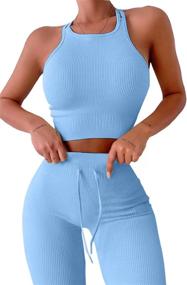 img 4 attached to 🩲 QINSEN High-Waisted Seamless Leggings for Women's Workout Clothing, Jumpsuits, and Rompers