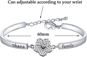 img 3 attached to 🌺 Ohana Means Family Bracelet: Exquisite Hibiscus Flower Charm Bracelet - Perfect Hawaiian Jewelry for Family & Best Friends