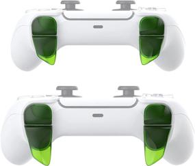 img 1 attached to 🎮 Clear Green PlayVital 2 Pair Shoulder Button Extension Triggers for PS5 Controller - Game Improvement Adjusters for Playstation 5 Controller, Bumper Trigger Extenders - Enhance Gaming Experience