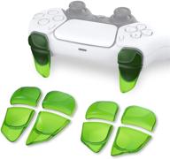 🎮 clear green playvital 2 pair shoulder button extension triggers for ps5 controller - game improvement adjusters for playstation 5 controller, bumper trigger extenders - enhance gaming experience logo