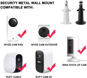 img 1 attached to 📷 (2 Pack) Metal Security Camera Mount - Adjustable Indoor/Outdoor Wall/Ceiling Mount for Arlo, Arlo Pro 2 3, Arlo Ultra, CCTV Cameras - Compatible with 1/4 Screw Head