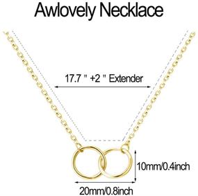 img 1 attached to 👩 Interlocking Circle Mother Daughter Necklace Set - Charm Necklaces for 2 Mommy Daughter Women Girls, Gift for Mom and Daughter