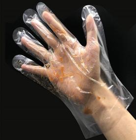 img 1 attached to 🧤 800 PCS PE Clear Disposable Gloves – Plastic Poly Gloves for Cooking, Kitchen Cleaning, Food Handling, Hair Coloring, and Food Service – Latex Free Gloves for Food Preparation