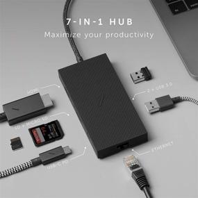 img 3 attached to Native Union Type-C Smart Hub: 7-in-1 Adapter with USB 3.0, USB-C Power Delivery, 4K HDMI - MacBook Pro, MacBook Air, Surface Compatible