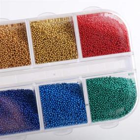 img 3 attached to 💅 Enhance Your Nail Art with Hisenlee 12 Colors Nail Caviar Beads Micro Ball Micro Crystal Glass - Trendy Caviar Decorations in a Box