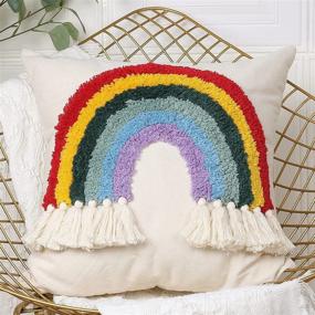 img 4 attached to Подушка Rainbow Tassels Colorful Bedroom (Нет