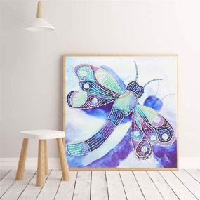img 1 attached to MXJSUA Special Painting Rhinestone Dragonfly Painting, Drawing & Art Supplies