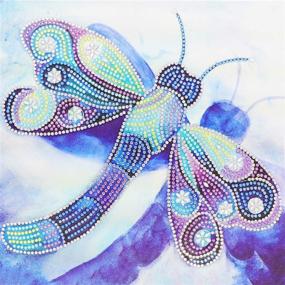 img 4 attached to MXJSUA Special Painting Rhinestone Dragonfly Painting, Drawing & Art Supplies