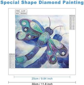 img 3 attached to MXJSUA Special Painting Rhinestone Dragonfly Painting, Drawing & Art Supplies