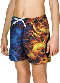 img 3 attached to Boys' Quick Dry UPF50+ Swim Trunks: Freshhoodies Cool Funny Beach Surf Shorts (Ages 6-14 Years)