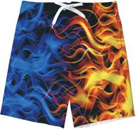 boys' quick dry upf50+ swim trunks: freshhoodies cool funny beach surf shorts (ages 6-14 years) logo