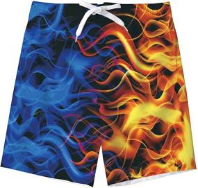 img 4 attached to Boys' Quick Dry UPF50+ Swim Trunks: Freshhoodies Cool Funny Beach Surf Shorts (Ages 6-14 Years)