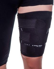 img 1 attached to Thigh Compression Sleeve Adjustable Hamstring