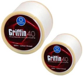 img 1 attached to 🧵 300m Griffin 40 TKT Cotton Eyebrow Thread Facial Hair Removal - Pack of 2 Spools