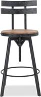 🪑 alanis firwood barstool by christopher knight home - 39 inch, black brush silver logo
