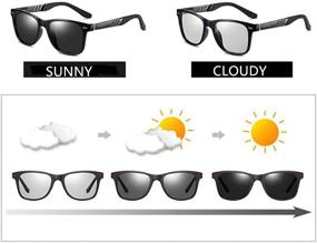 img 1 attached to 🕶️ Polarized Photochromic Lens Sunglasses for Men: Enhancing Driving Experience with Photosensitive Eyewear