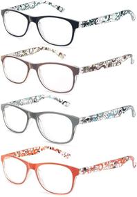 img 4 attached to 👓 Stylish 4 Pack of Floral Printed Women's Reading Glasses with Lightweight Comfort and Flexible Hinges (4.0 Strength)