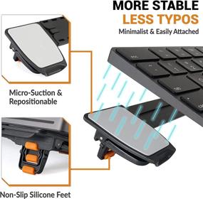 img 2 attached to 🖥️ ESC Flip PRO Keyboard Stand: Эргономичное решение для печати на столе - регулируемое, наклонное, нескользящее, удлиняемое