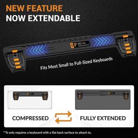 img 3 attached to 🖥️ ESC Flip PRO Keyboard Stand: Эргономичное решение для печати на столе - регулируемое, наклонное, нескользящее, удлиняемое