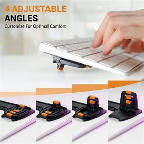 img 1 attached to 🖥️ ESC Flip PRO Keyboard Stand: Эргономичное решение для печати на столе - регулируемое, наклонное, нескользящее, удлиняемое