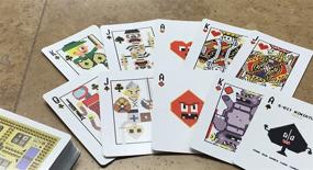 img 1 attached to Retro Gaming Delight: Home Run Games 8-Bit Mini Gold Playing Cards