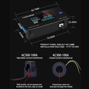 img 2 attached to 🔌 AC 6-in-1 Digital Ammeter Voltmeter Power Energy Meter Tester Monitor - 110V, 50V~300V, 100A, Watt, KWH, Temperature, Voltage, Time - Multimeter for Electricity Usage