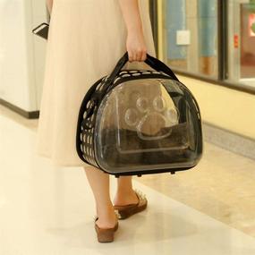 img 2 attached to 🐱 Yafeco Transparent Pet Carrier Package, Innovative Space Capsule Bags for Cats and Puppies, Ideal for Travel, Hiking, Walking & Outdoor Use