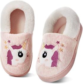 img 4 attached to Warm and Cozy Cartoon House Slippers for Toddler Boys and Girls