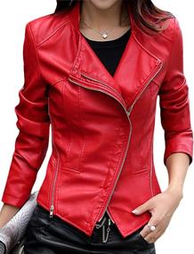 img 1 attached to Tanming Womens Leather Jacket Multiple Women's Clothing