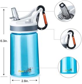 img 3 attached to AceCamp 2 Pack-Kids Water Bottle: BPA-Free, 12 Oz Sports Bottle with Straw