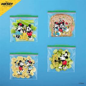 img 3 attached to Convenient On-the-Go Freshness with Ziploc Sandwich and Snack Bags - 66 Count, Mickey and Friends Designs