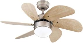 img 3 attached to 🌀 Westinghouse Lighting Turbo Swirl Indoor Ceiling Fan with Light, 30 Inch, Brushed Aluminum - 7224000