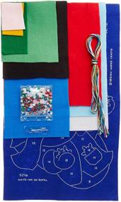 img 1 attached to ❄️ Tobin Snowflake Snowman Stocking Felt Applique Kit - 18 Inches Long, 18"" ⟶ "Tobin Snowflake Snowman Stocking Felt Applique Kit - 18" Length, 18 Inches