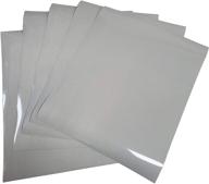 👕 k poslite reflective heat transfer vinyl sheets - reflective htv 5 pack - diy t-shirts, silhouette cameo, heat press machine - reflective silver 10x13 inches logo