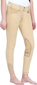 img 2 attached to 🐎 Enhance Your Equestrian Style with Equine Couture Ladies Sportif Natasha Knee Patch Breeches featuring CS2 Bottom