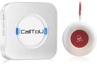 calltou caregiver pager: wireless call button nurse alert system for home/elderly/patient/disabled assistance - 500+ feet range, 1 receiver & 1 waterproof transmitter logo