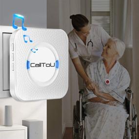 img 2 attached to CallToU Caregiver Pager: Wireless Call Button Nurse Alert System for Home/Elderly/Patient/Disabled Assistance - 500+ Feet Range, 1 Receiver & 1 Waterproof Transmitter