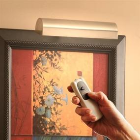 img 3 attached to Small Satin Nickel 205L Concept Lighting Cordless Remote Control LED Picture Light - 7 3/4 inch