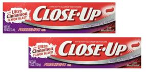 img 3 attached to 🦷 Ultra Cinnamon Flavor Blast Close-Up Anti-Cavity Fluoride Toothpaste Freshening Gel, 4.0 oz, 2-Pack