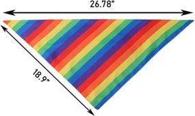 img 2 attached to 🌈 Tinsow Rainbow Dog Bandanas: Multi-Purpose Bibs for LGBT+ Pride Day, Pet Dog Collar and Cat Collar