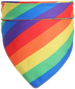 img 3 attached to 🌈 Tinsow Rainbow Dog Bandanas: Multi-Purpose Bibs for LGBT+ Pride Day, Pet Dog Collar and Cat Collar