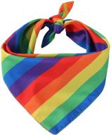 🌈 tinsow rainbow dog bandanas: multi-purpose bibs for lgbt+ pride day, pet dog collar and cat collar logo